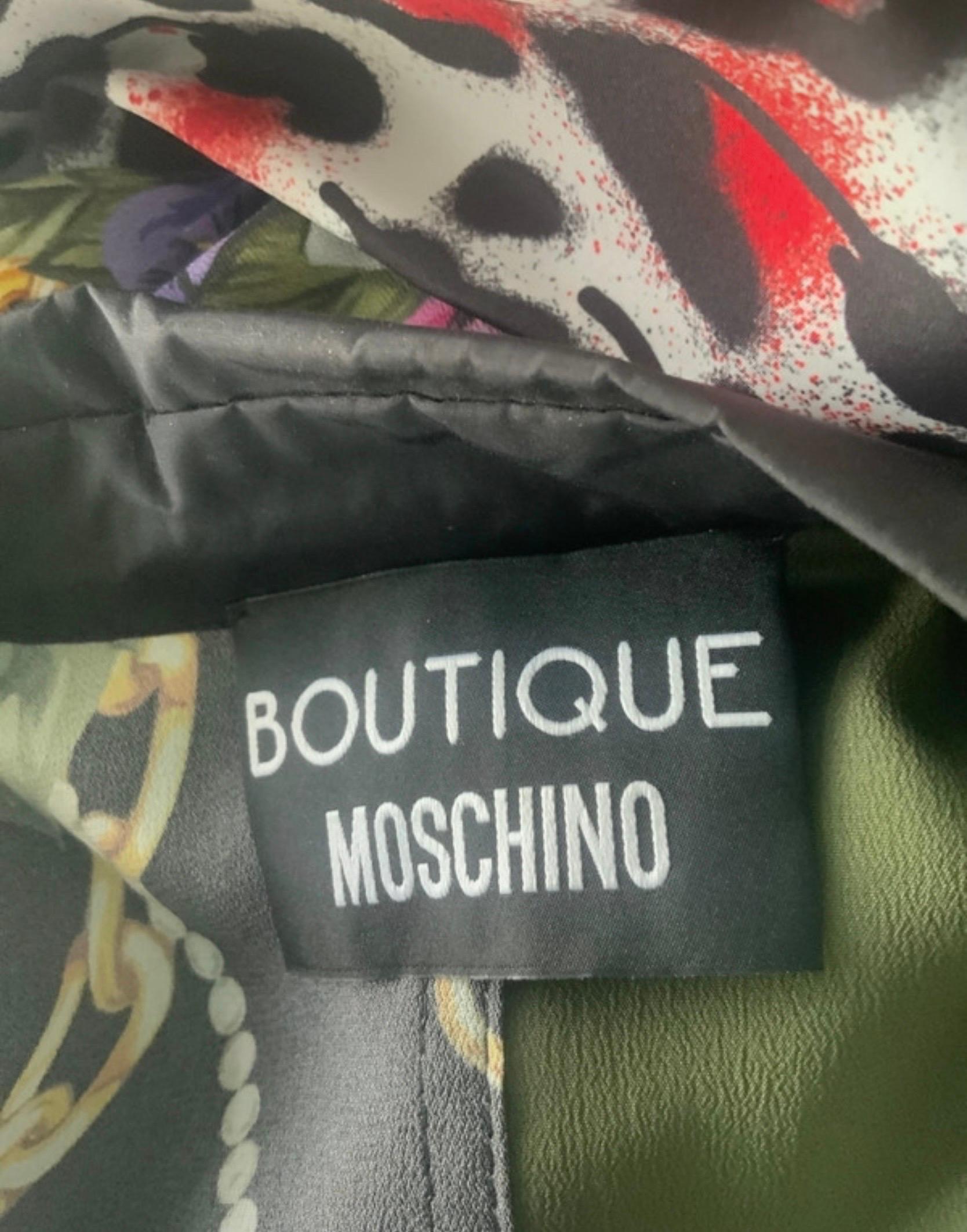 Camicia Moschino multicolor nuova con cartellino For Sale 6
