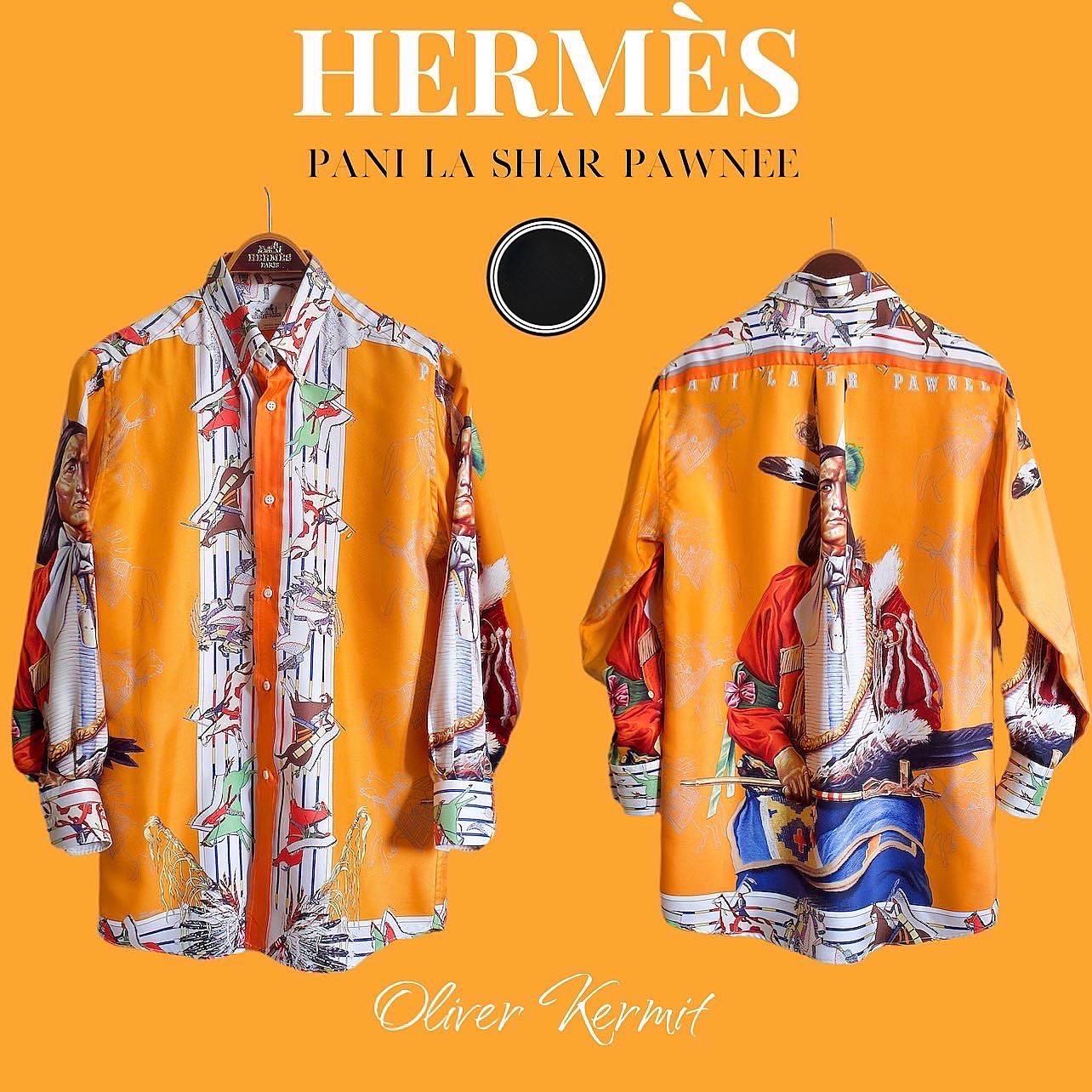 Camisa de seda para hombre 'Pani La Shar Pawnee' By Oliver Kermit en venta 8