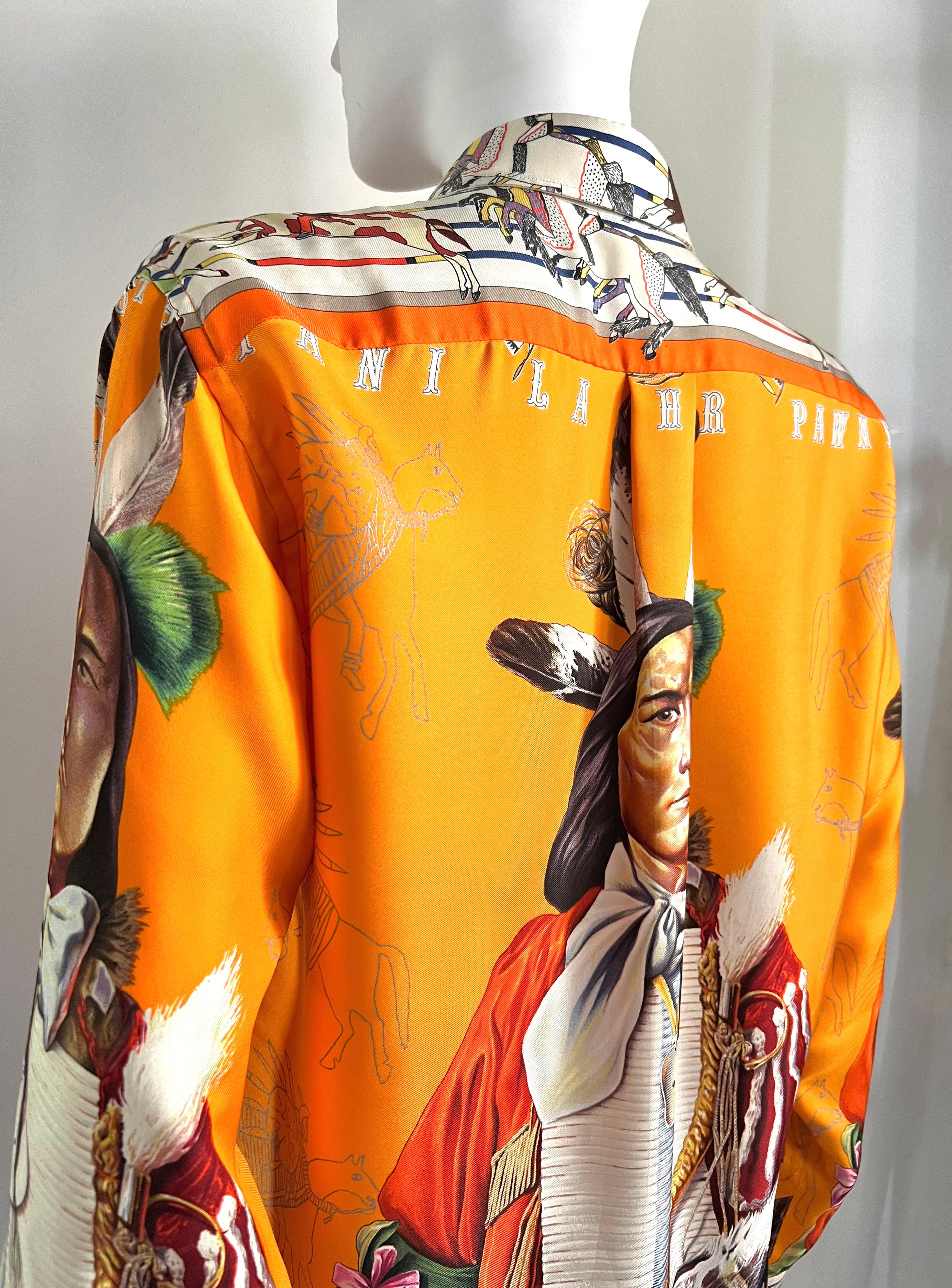 Camisa de seda para hombre 'Pani La Shar Pawnee' By Oliver Kermit en venta 12