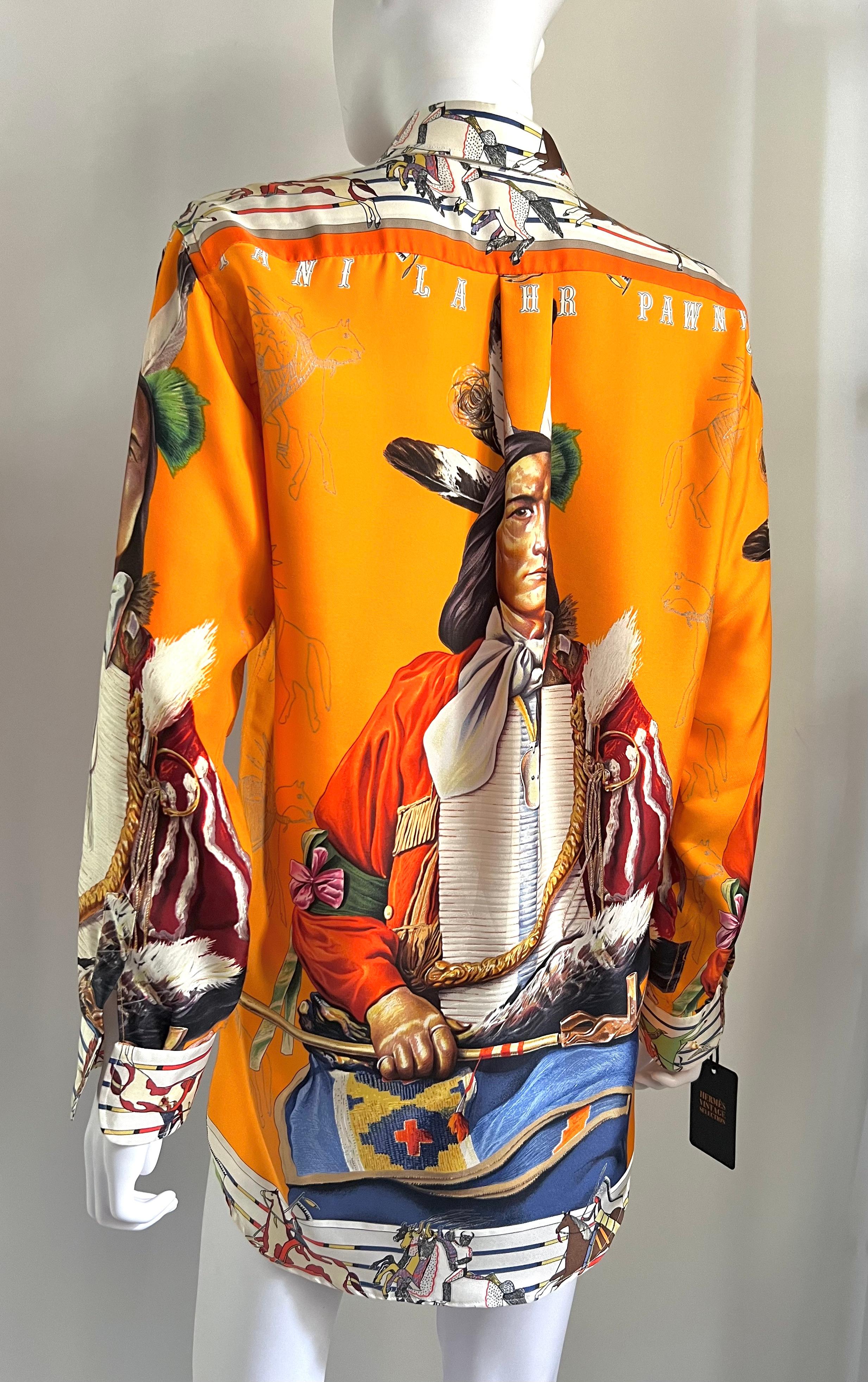 Camisa de seda para hombre 'Pani La Shar Pawnee' By Oliver Kermit en venta 13