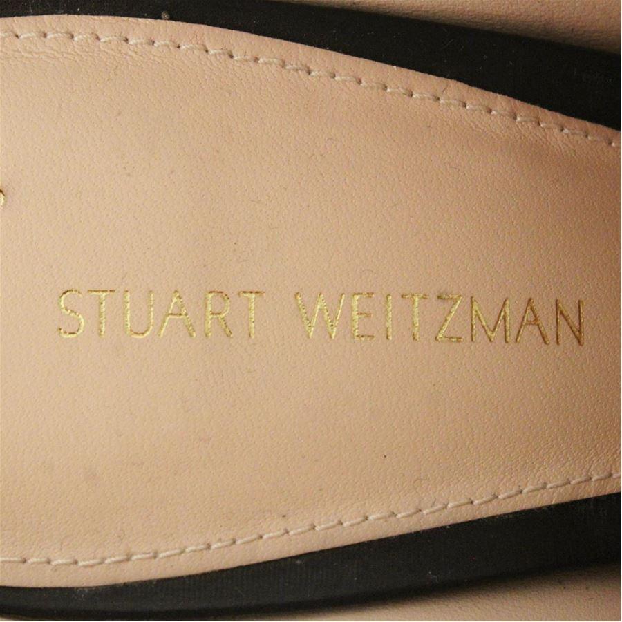 Black Stuart Weitzman Camila angle heel size 38 1/2 For Sale
