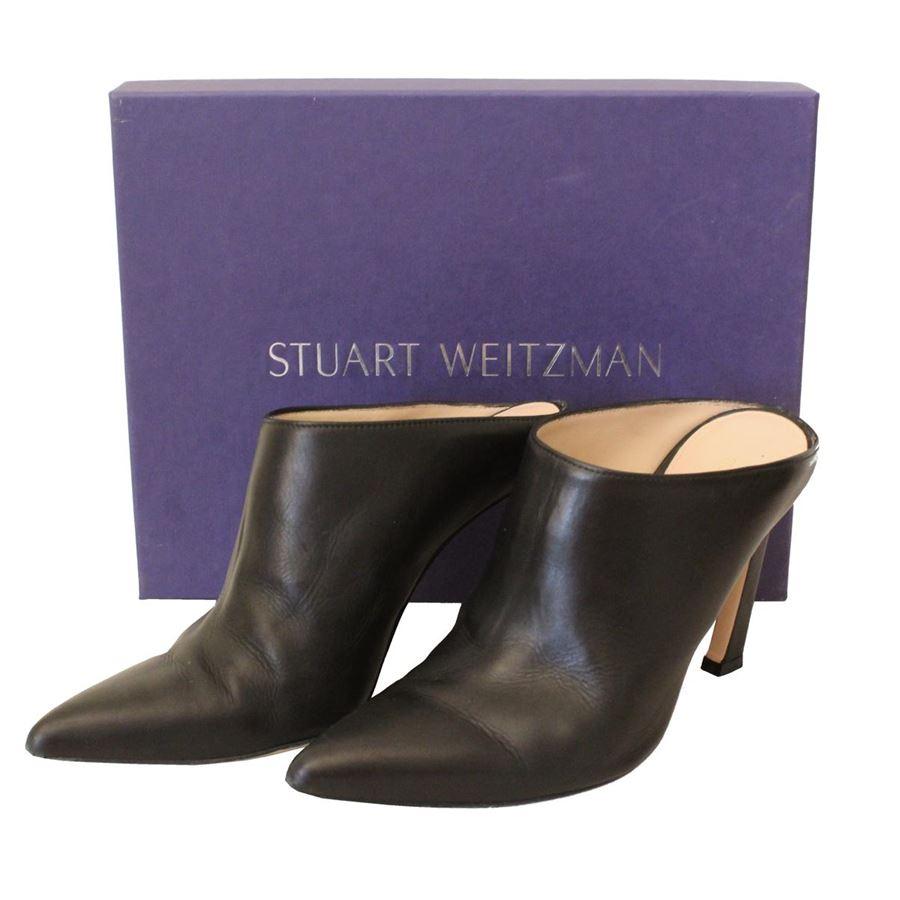 Stuart Weitzman Camila angle heel size 38 1/2 In Excellent Condition For Sale In Gazzaniga (BG), IT