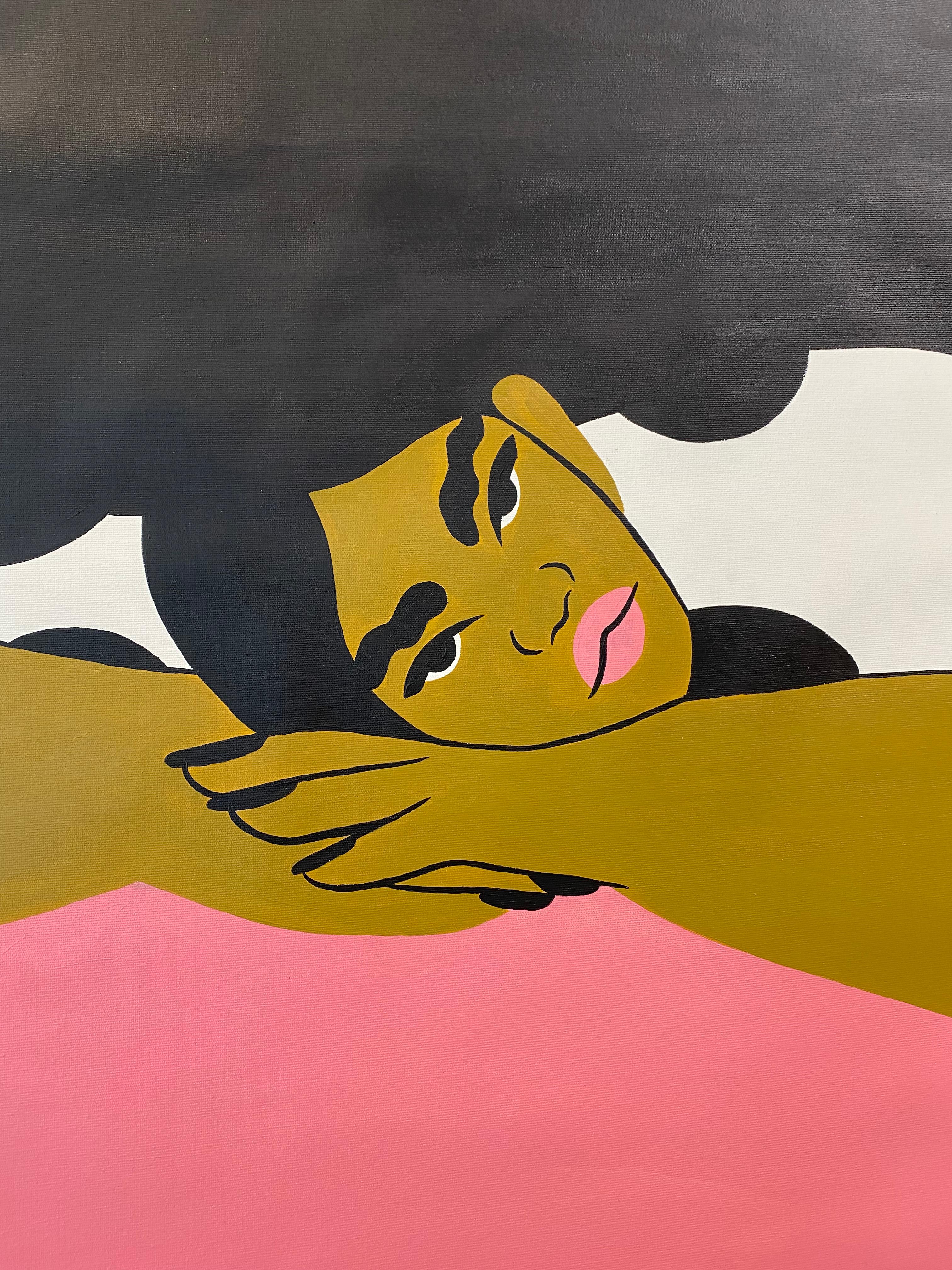 black lady tired painting