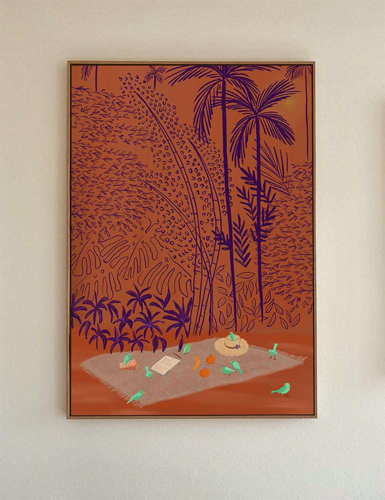 The picnic - Abstract Print by Camila Tobon