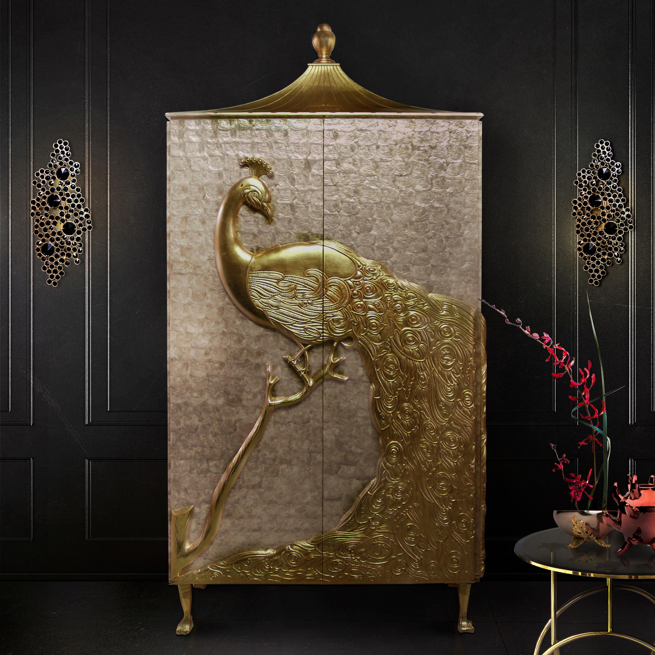 Mother-of-Pearl Camilia Armoire (in stock)