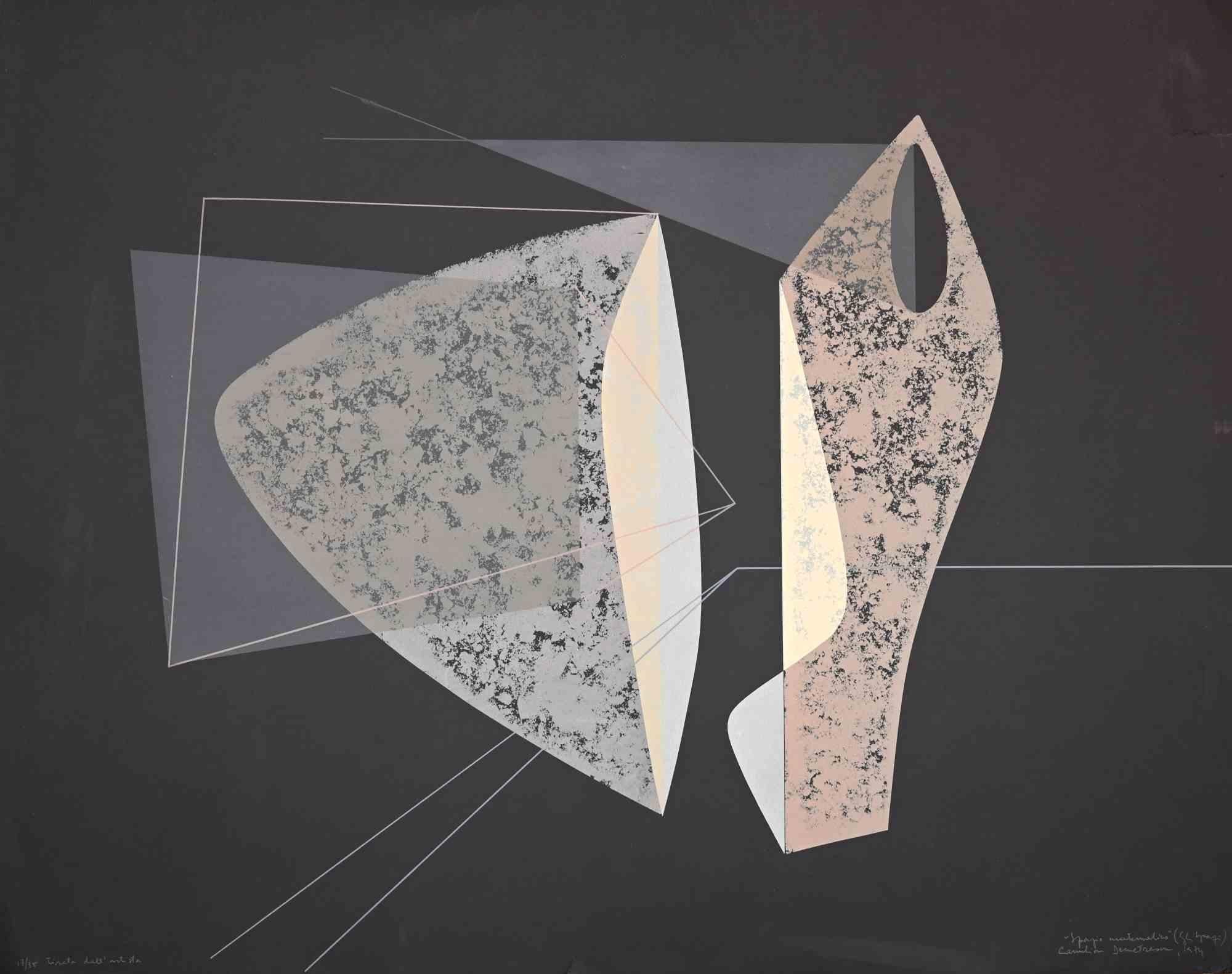 Mathematischer Raum ist ein Originalkunstwerk von Camilian Demetrescu aus dem Jahr 1974.

Serigrafie aus der Mappe "Gli Spazi" aus dem Jahr 1974. Originaltitel: "Spazio Matematico".

Unten rechts vom Künstler handsigniert, betitelt und datiert 