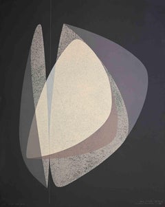 Terrestrial space - Original Screen Print by Camilian Demetrescu - 1974