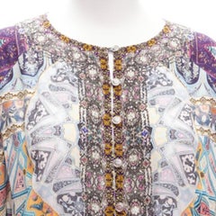 CAMILLA 2016 Tales Of Tatiana 100% silk embellished floral print dress S