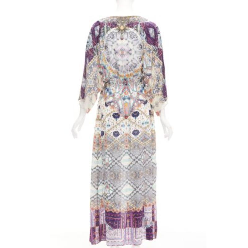 De las mujeres CAMILLA 2016 Tales Of Tatiana Vestido estampado floral embellecido 100% seda S en venta