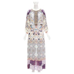 CAMILLA 2016 Tales Of Tatiana 100% silk embellished floral print dress S