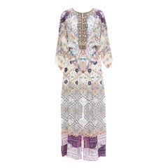 CAMILLA 2016 Tales Of Tatiana 100% silk embellished floral print dress S