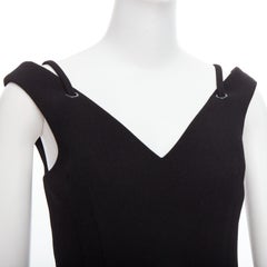 CAMILLA AND MARC Stella black rope applique cold shoulder mini dress UK6 XS