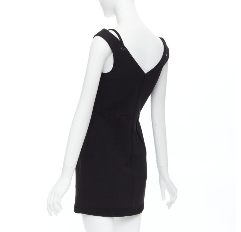 CAMILLA AND MARC Stella minivestido negro de hombros fríos con apliques de cuerda UK6 XS en venta 1