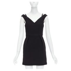 CAMILLA AND MARC Stella black rope applique cold shoulder mini dress UK6 XS