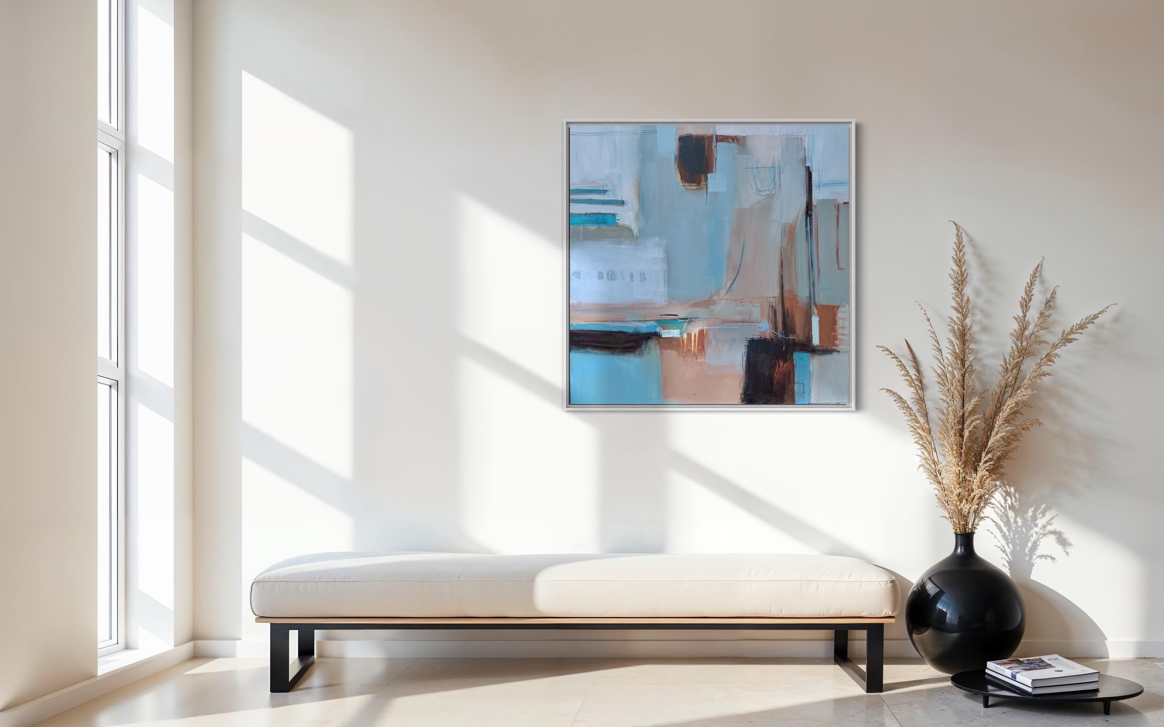 Cobalt Sand, Contemporary, Abstract, Original For Sale 4