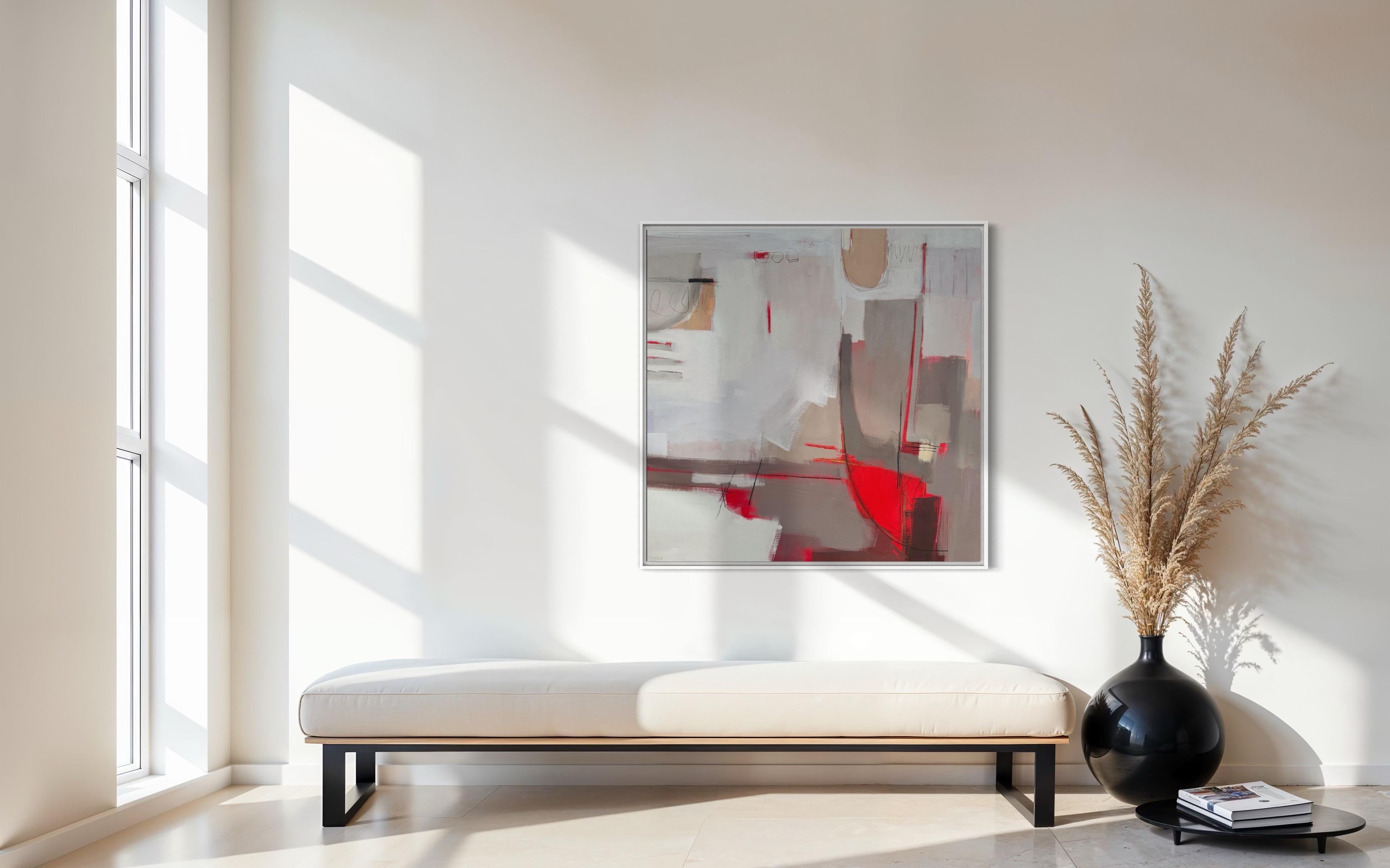 Crimson Whisper, Contemporary, Abstract, Original For Sale 3