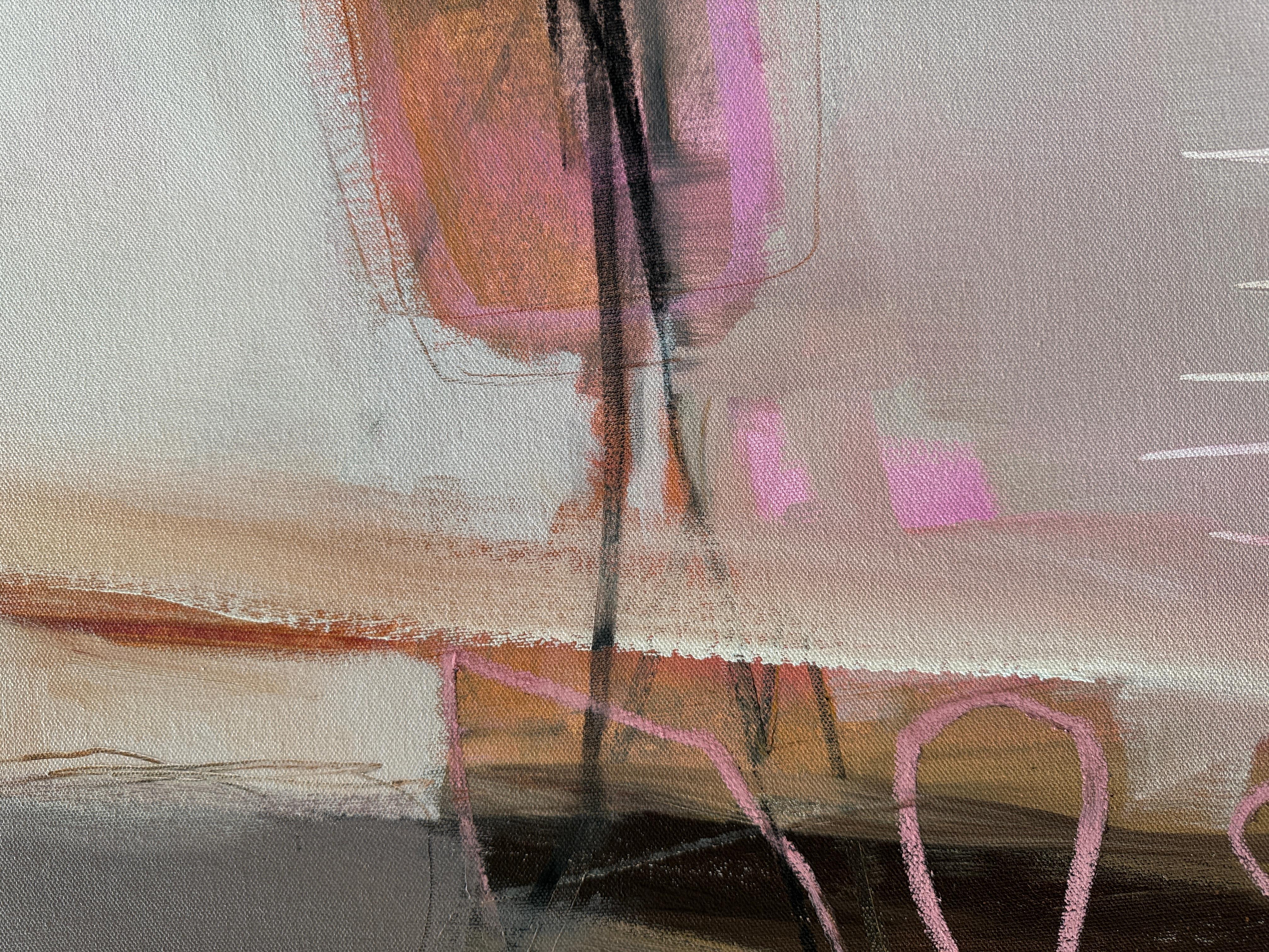 Sometimes just a colour will inspire a painting and the colour mocha did just that with this one. Its a warm muted brown with undertones of chocolate, soft pinks and creamy orange - this is a painting that will inspire some peaceful relaxation but