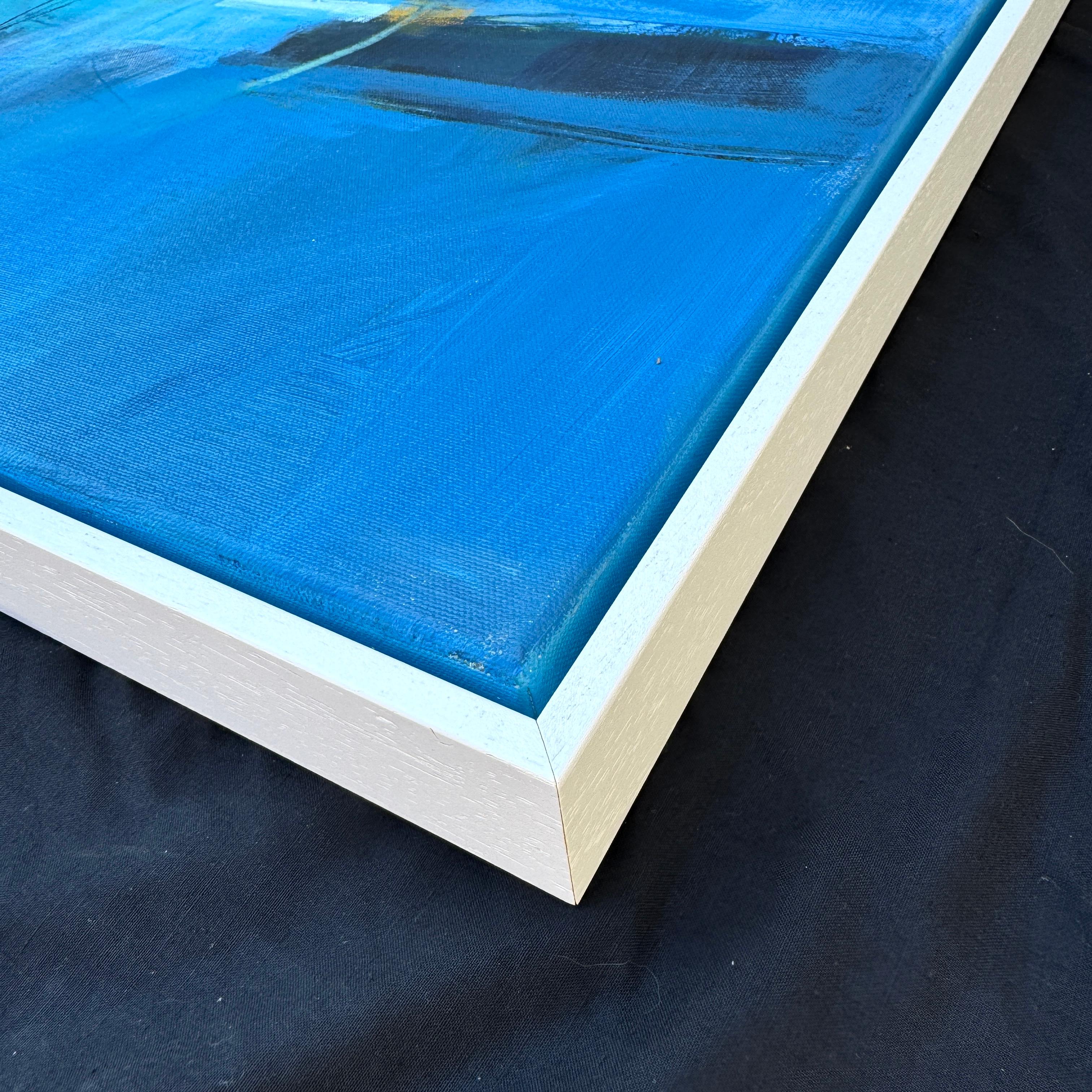 Salted Coast, Originalgemälde, Abstrakt, Blaues Gemälde im Angebot 2