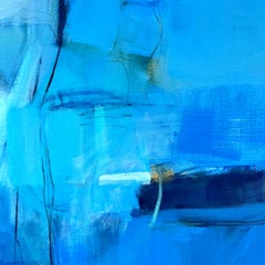 Costa salata, Quadro originale, Astratto, Quadro blu