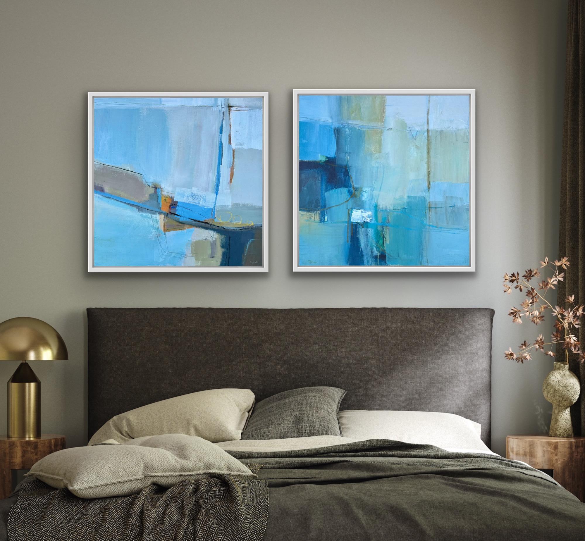 Traces Of Each Other und Harbour And Surf Diptychon, Originalgemälde, Abstrakt im Angebot 3