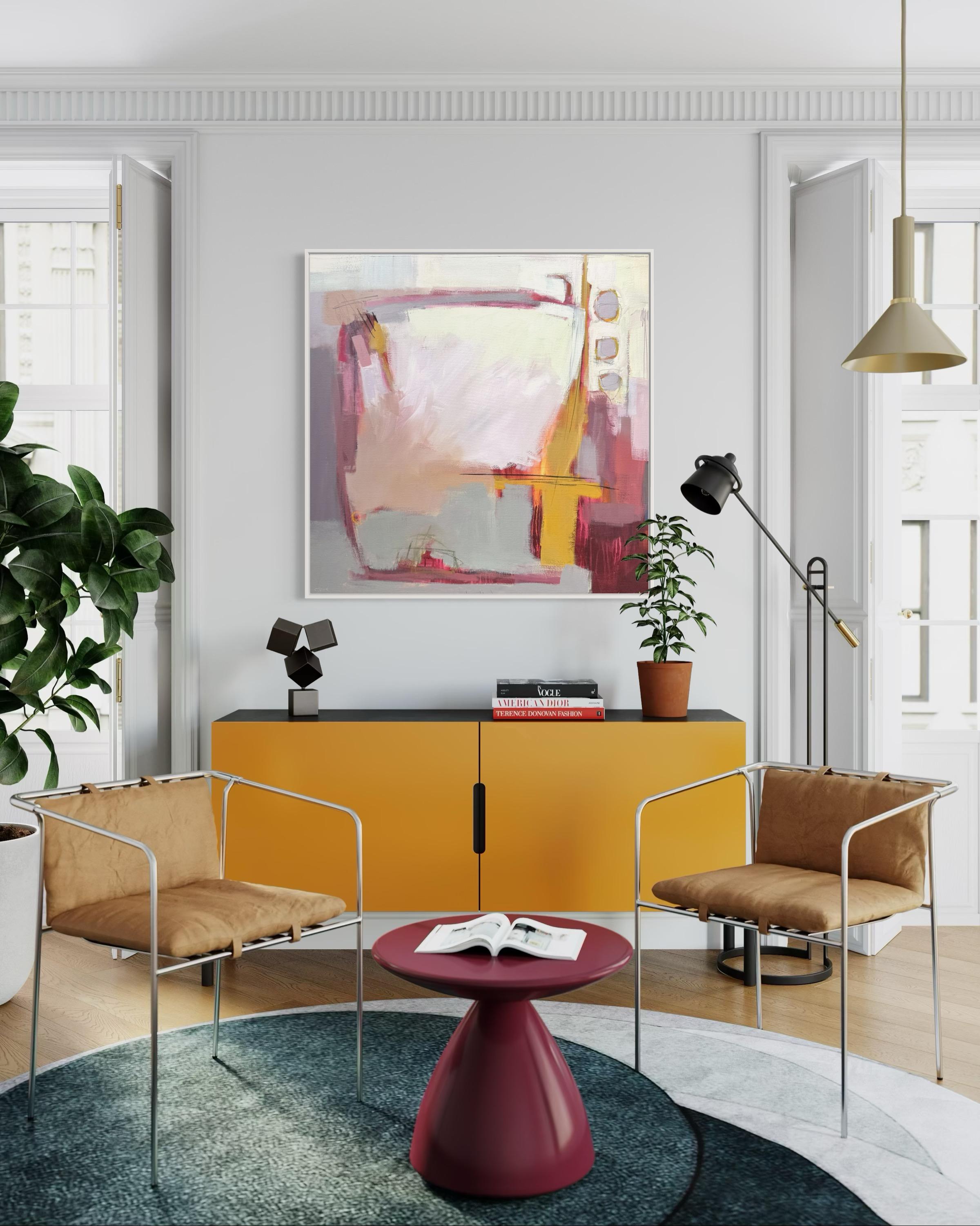 CAMILLA CLARK - My abstract paintings are often an expression of a feeling or an emotion and using the paint to describe on the canvas. WHEN THE BLOSSOM CAME - This is a painting inspired by the first flush of blossom from the apple and cherry trees