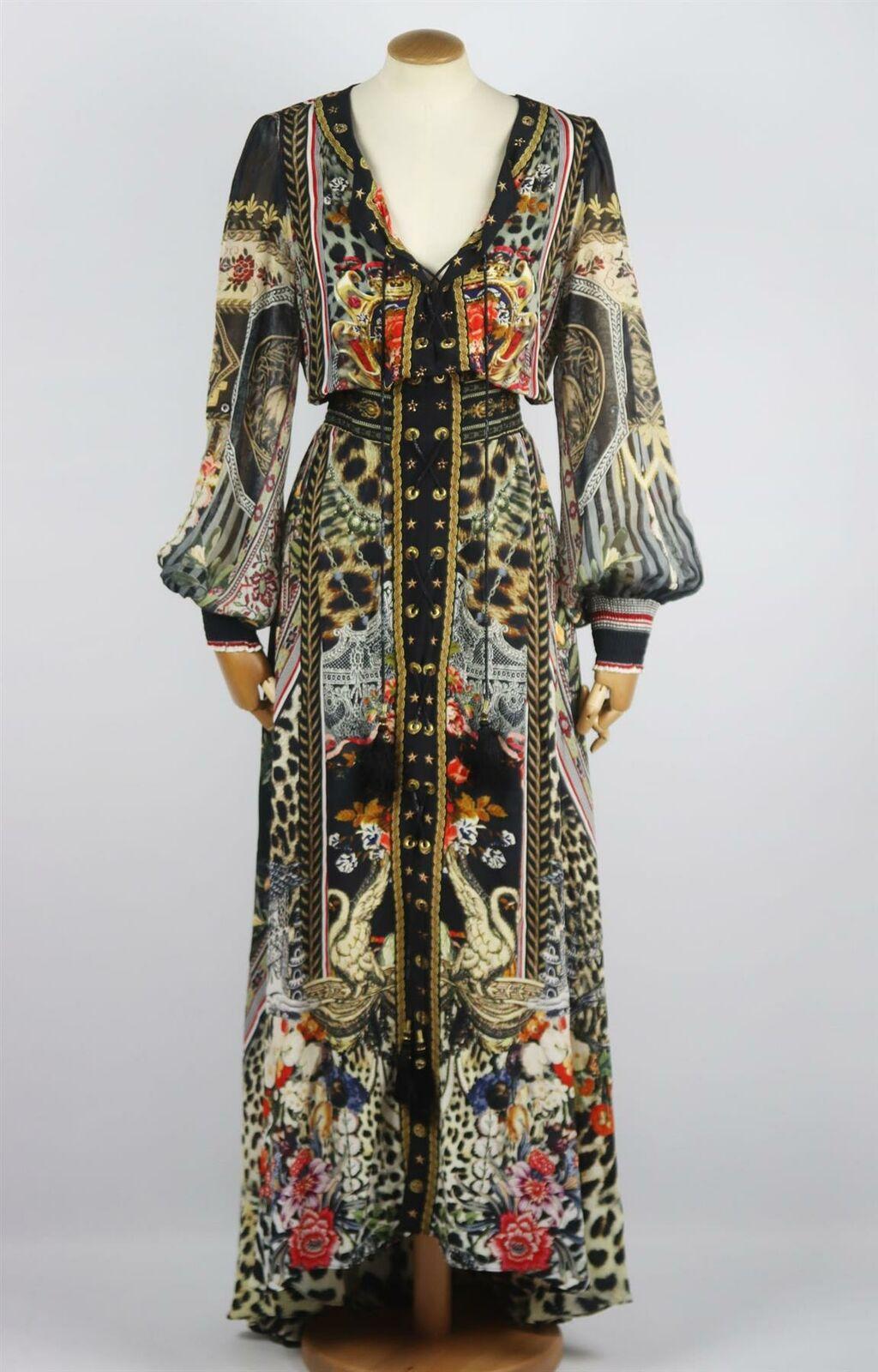 Camilla Crystal Embellised Floral Print Silk Crepe De Chine Maxi Dress ...