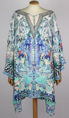 Camilla Crystal Embellished Printed Silk Crepe De Chine Mini Dress