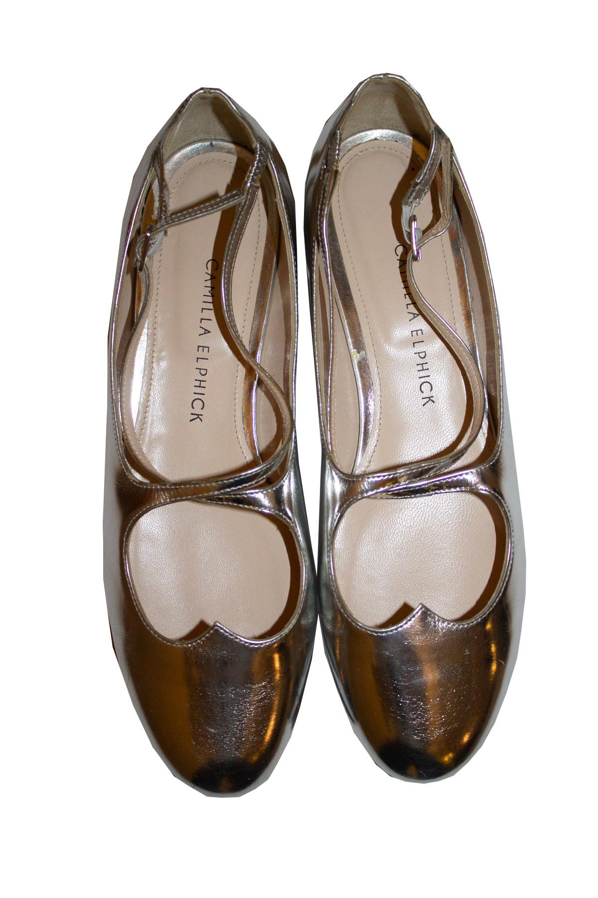 Camilla Elphick Silver Shoes For Sale 2