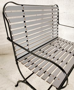 Banco de metal Camilla de Achille Castiglioni y Giancarlo Pozzi para Zanotta años 80