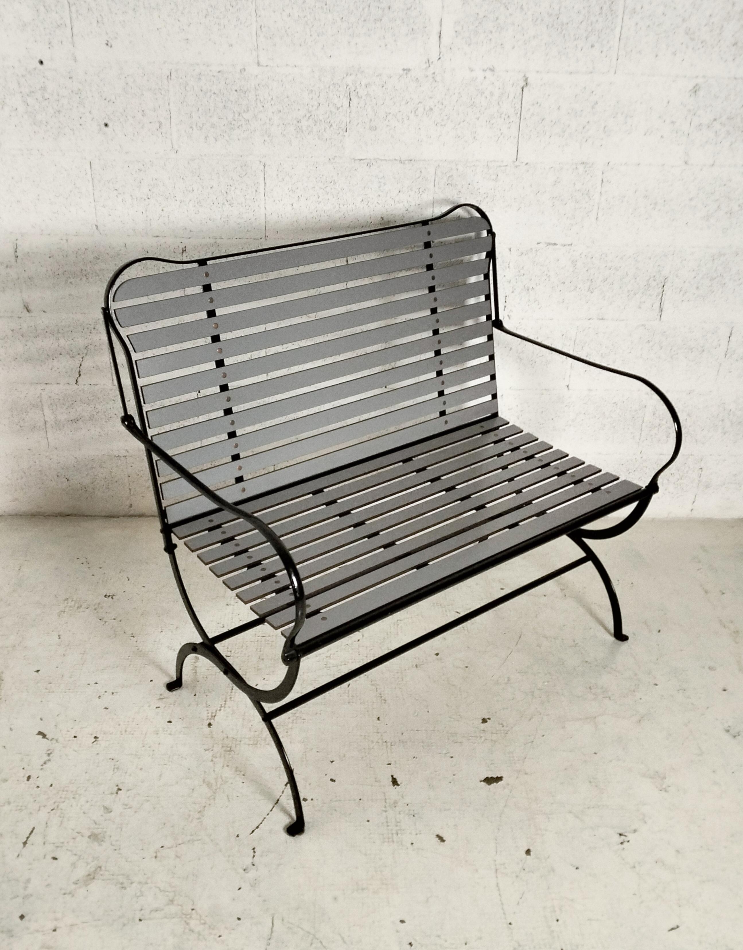 Camilla Metallbank aus Metall von Achille Castiglioni und Giancarlo Pozzi für Zanotta 80er Jahre (Moderne der Mitte des Jahrhunderts) im Angebot
