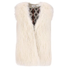 Camilla Mongolian Long Hair Lambskin Gilet/Jacket