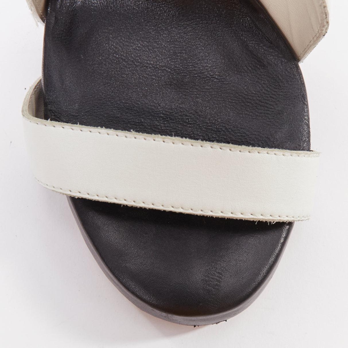 CAMILLA SKOVGAARD 2013 black white ridged high top cut out sandals EU37 en vente 1