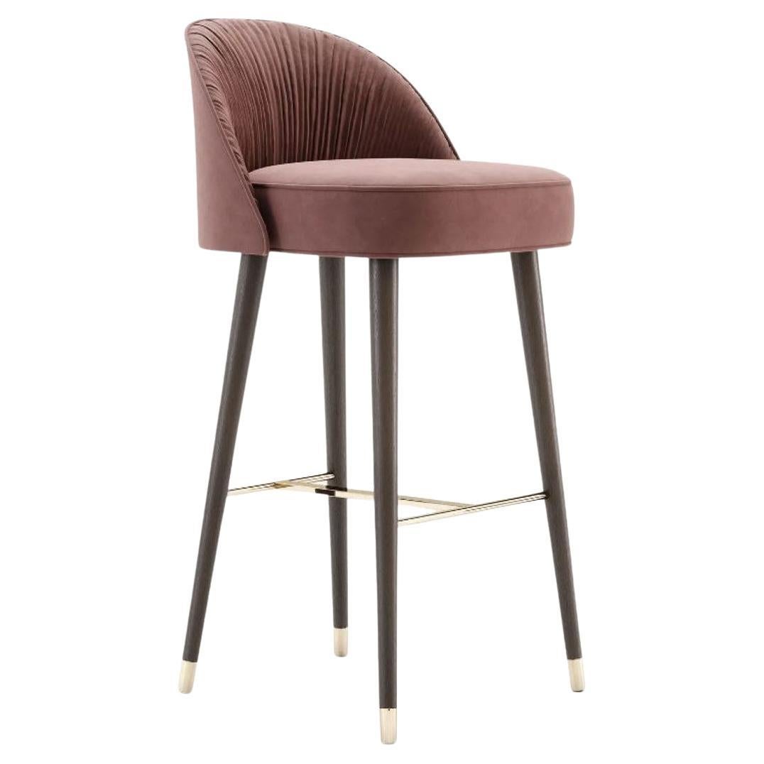 Camille Bar Chair with Metal Cups by Domkapa For Sale