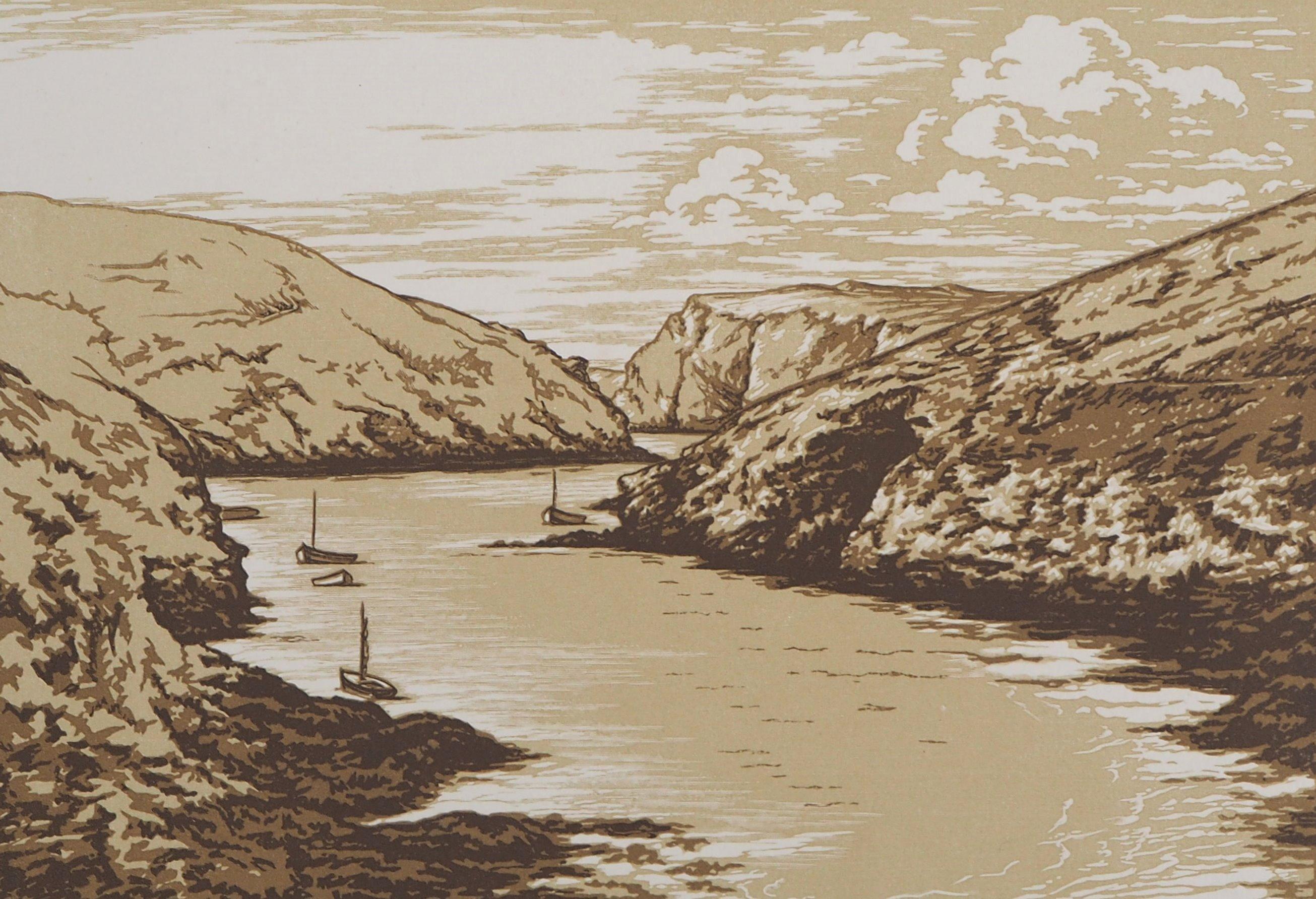 Seascape : Sailboats at Belle Isle - Original wooodcut, Handsigned & Numbered - Modern Print by Camille BELTRAND