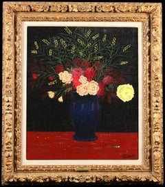 Fleurs - French Naive Still Life Floral Oil Painting by Camille Bombois