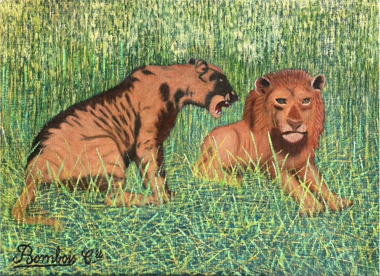 Camille Bombois Animal Painting - Lions