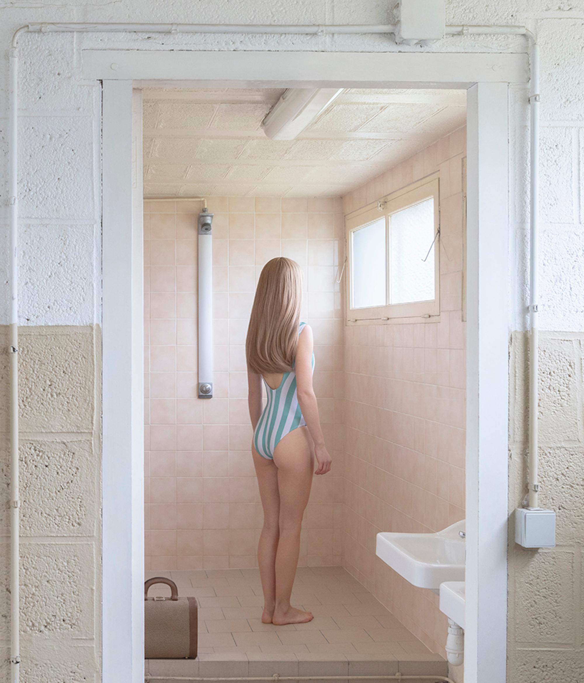 Changing Rooms by Camille Brasselet - Contemporary photography, woman, swimsuit For Sale 2