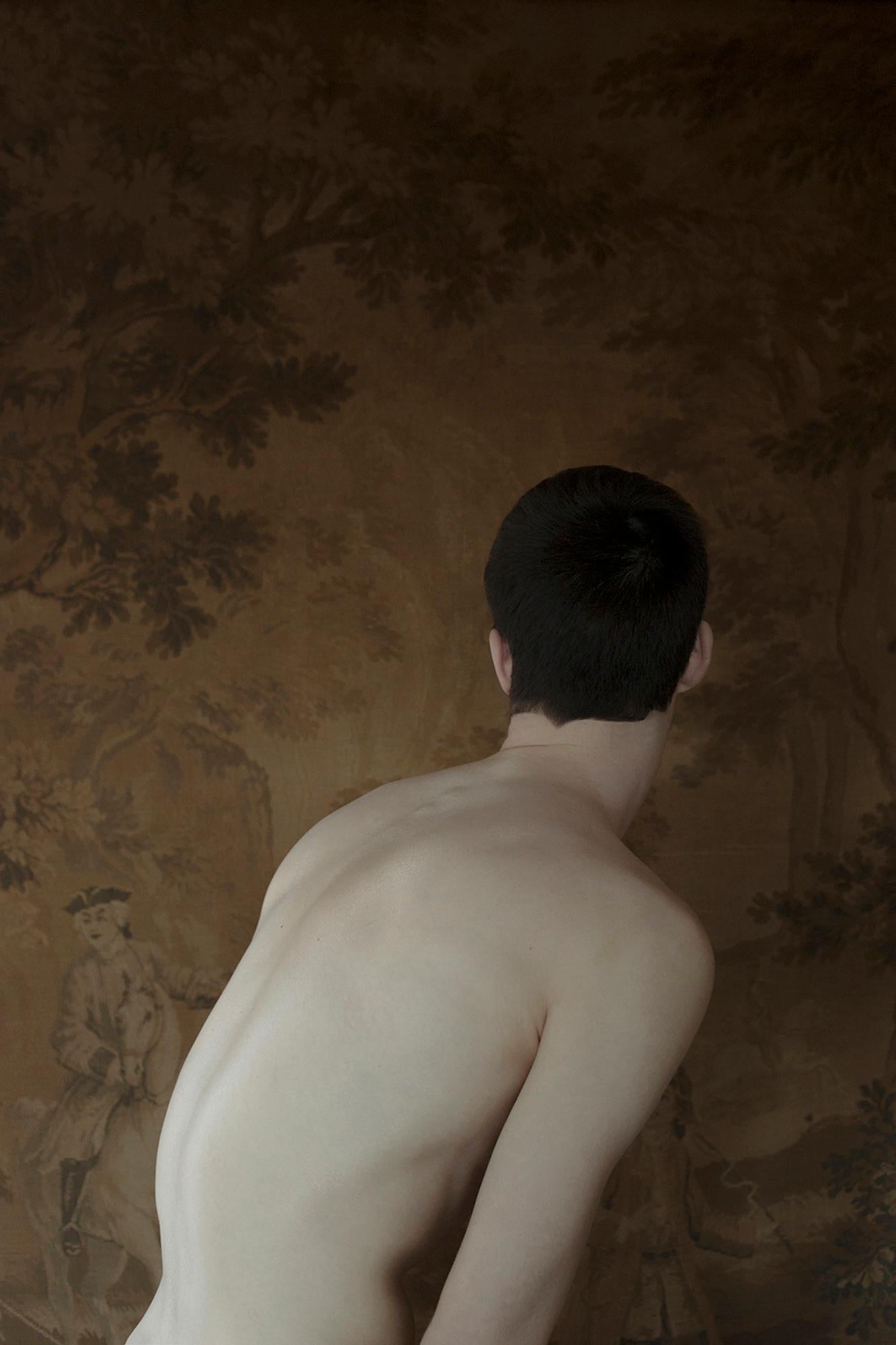 Him by Camille Brasselet - Nude art photography, male body, brown background