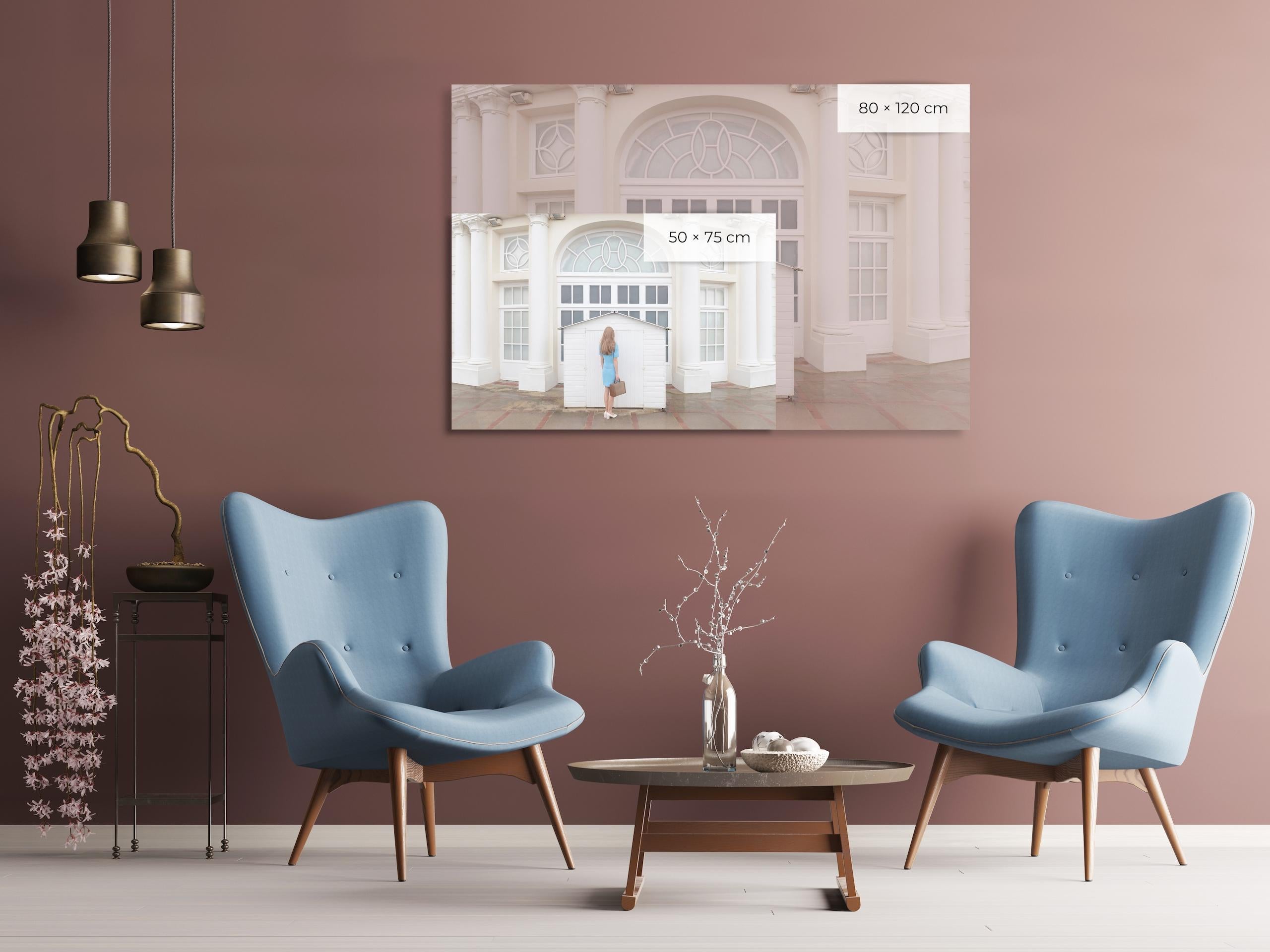 Houlgate Casino by Camille Brasselet - Contemporary photography, woman, pastel For Sale 1