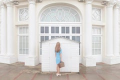 Houlgate Casino by Camille Brasselet - Contemporary photography, woman, pastel
