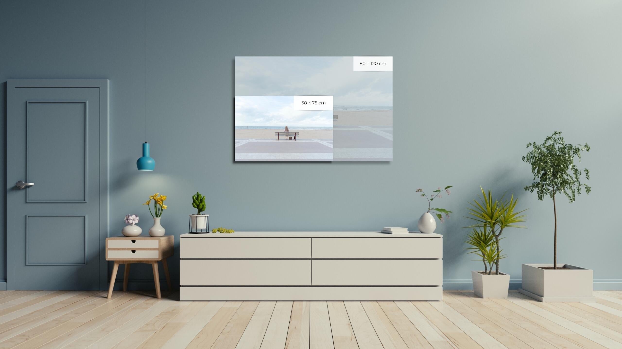 Houlgate Promenade by Camille Brasselet - Contemporary photography, beach, woman For Sale 1