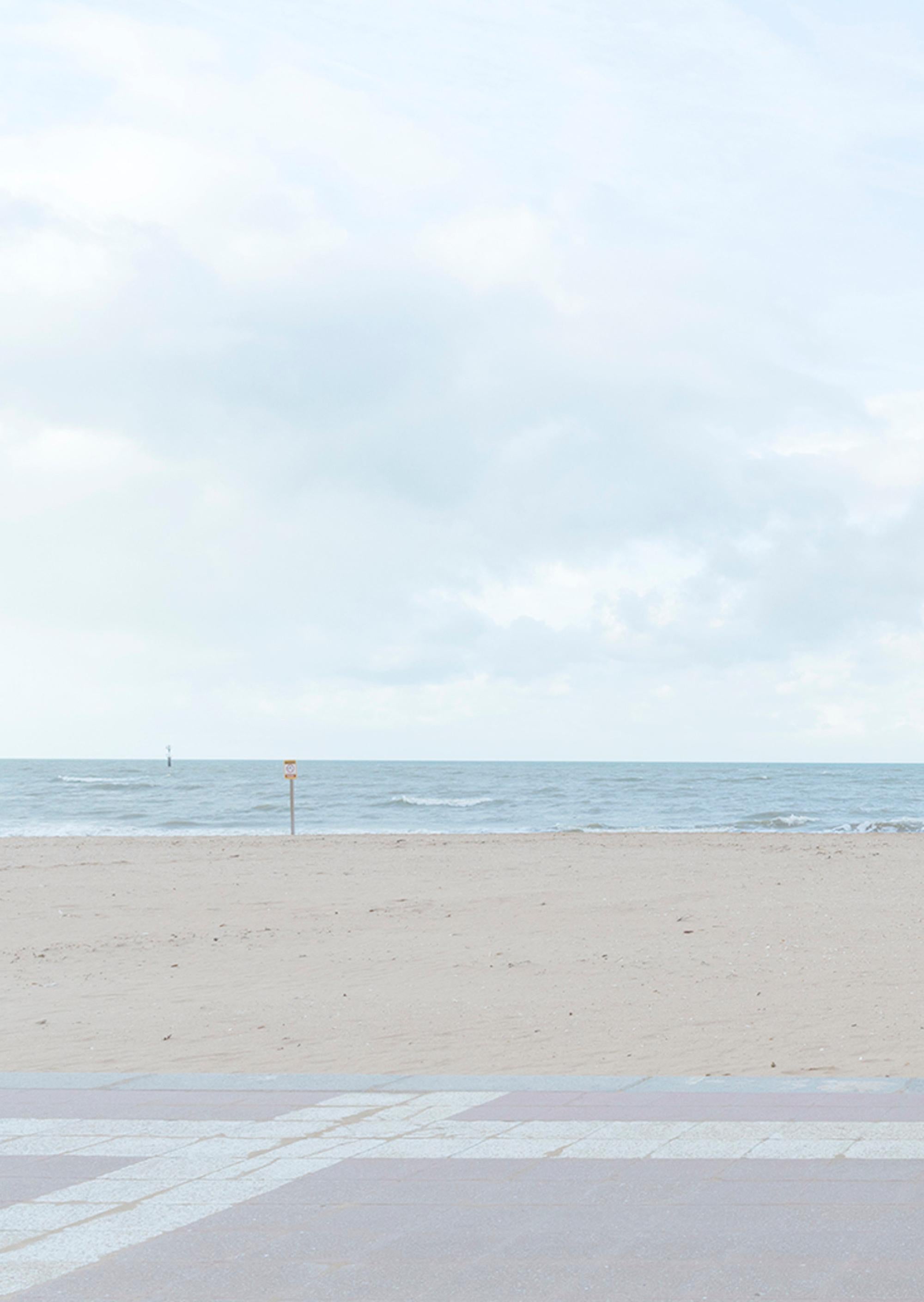 Houlgate Promenade by Camille Brasselet - Contemporary photography, beach, woman For Sale 5