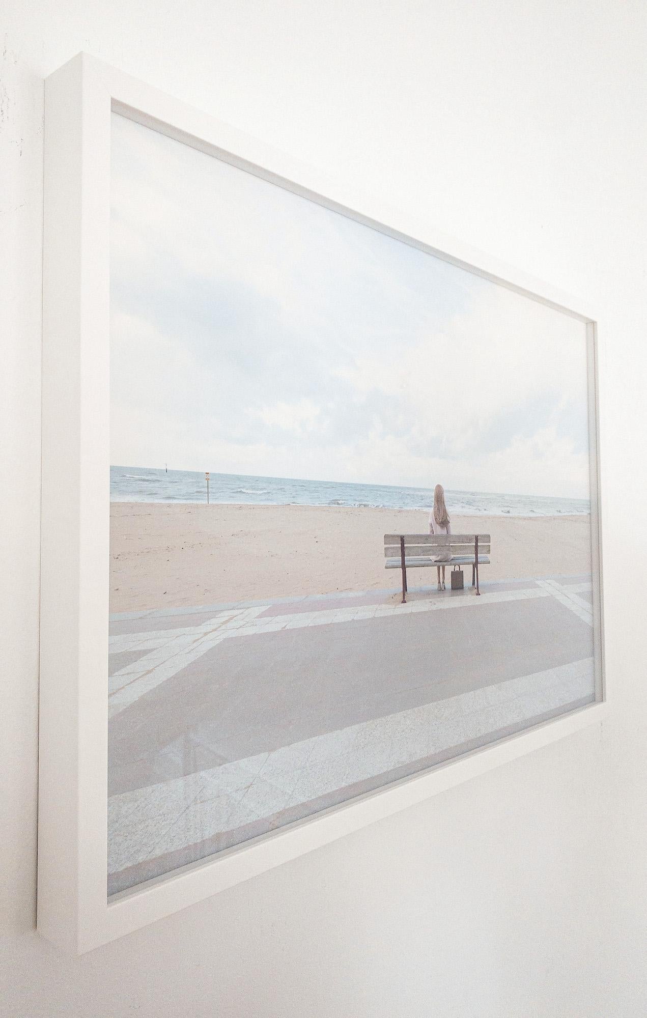 Houlgate Promenade by Camille Brasselet - Contemporary photography, beach, woman For Sale 3