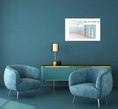 The pool n°3 by Camille Brasselet - Contemporary fine art photograph, blue, swim