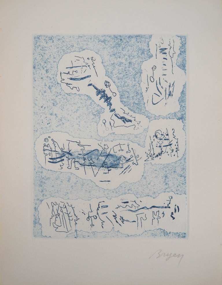 Camille Bryen - Night Dreaming - Original Etching, Signed For Sale at ...