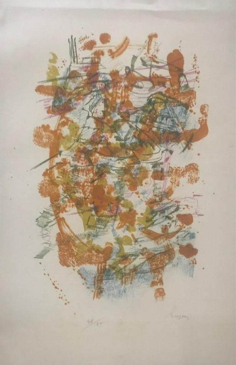Camille Bryen Abstract Print - No title