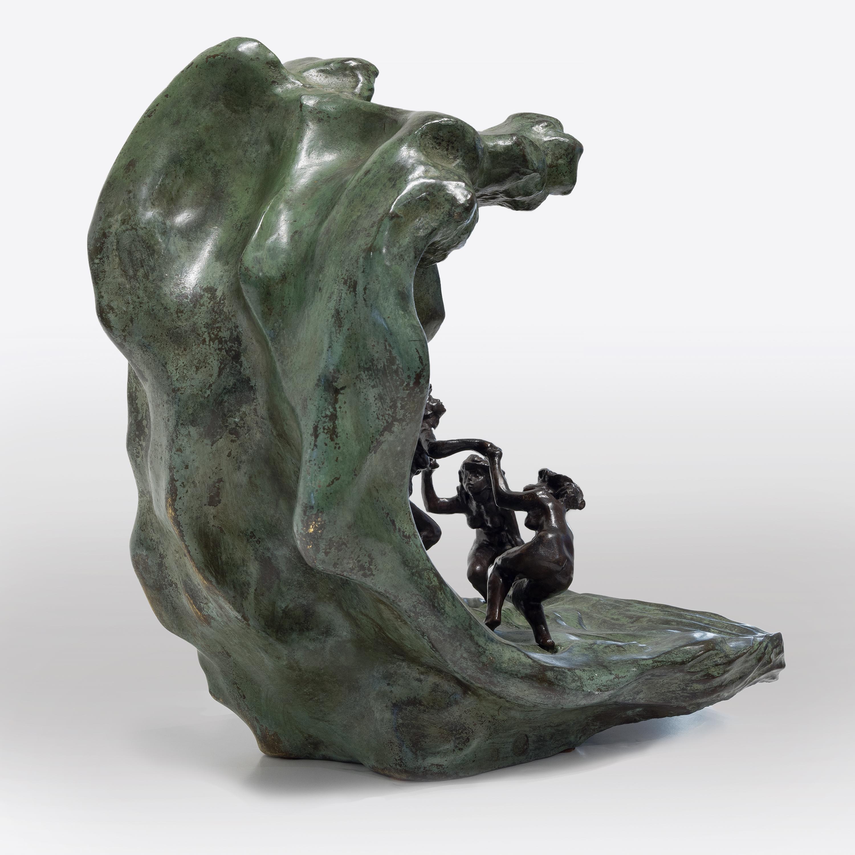 La Vague (La Ola) - Abstract Sculpture Oro de Camille Claudel