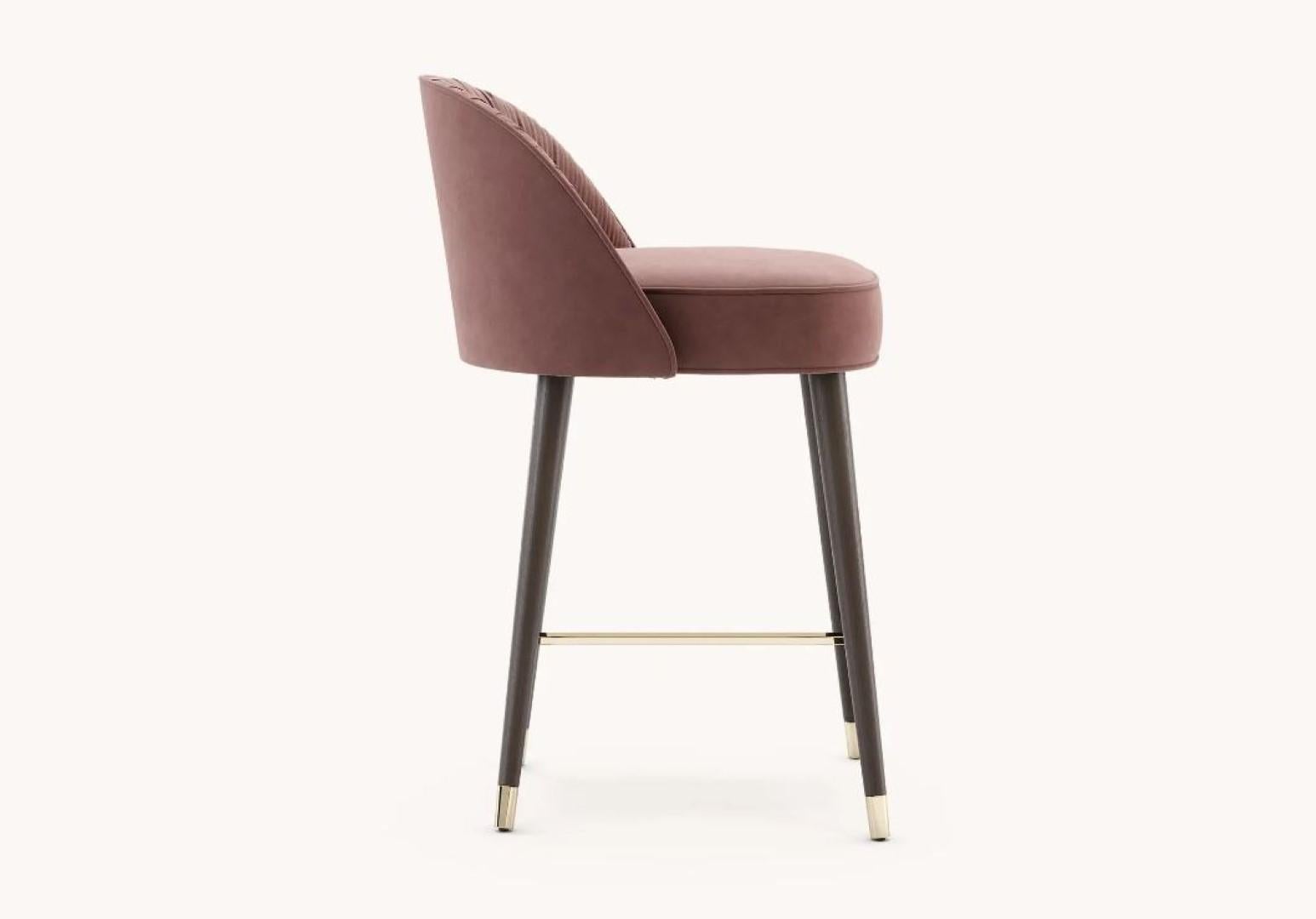 Post-Modern Camille Counter Chair with Metal Cups by Domkapa For Sale