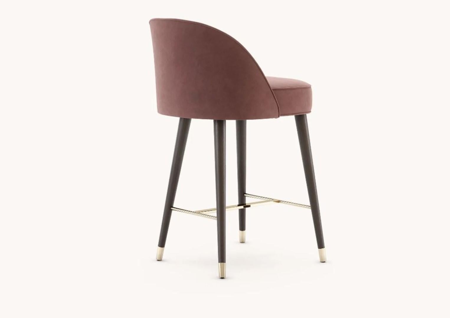 Other Camille Counter Chair with Metal Cups by Domkapa For Sale