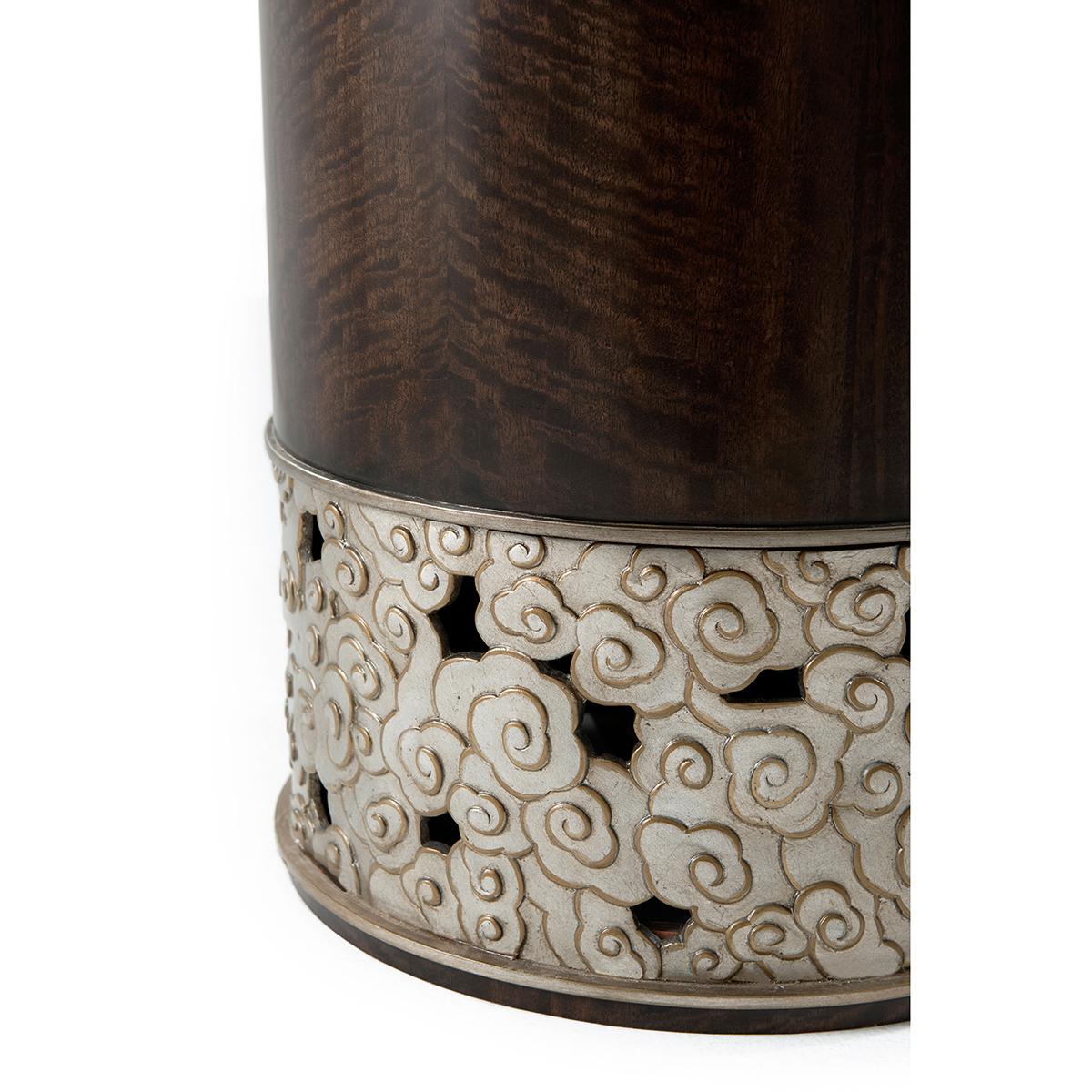 Vietnamese Camille Cylinder Accent Table For Sale